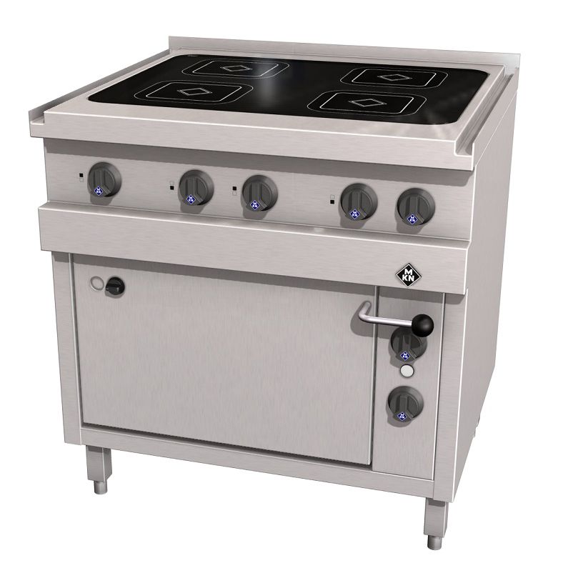 MKN Elektroherd VITRO 4 Heizzonen mit E-Backofen 1½ GN - Optima 700