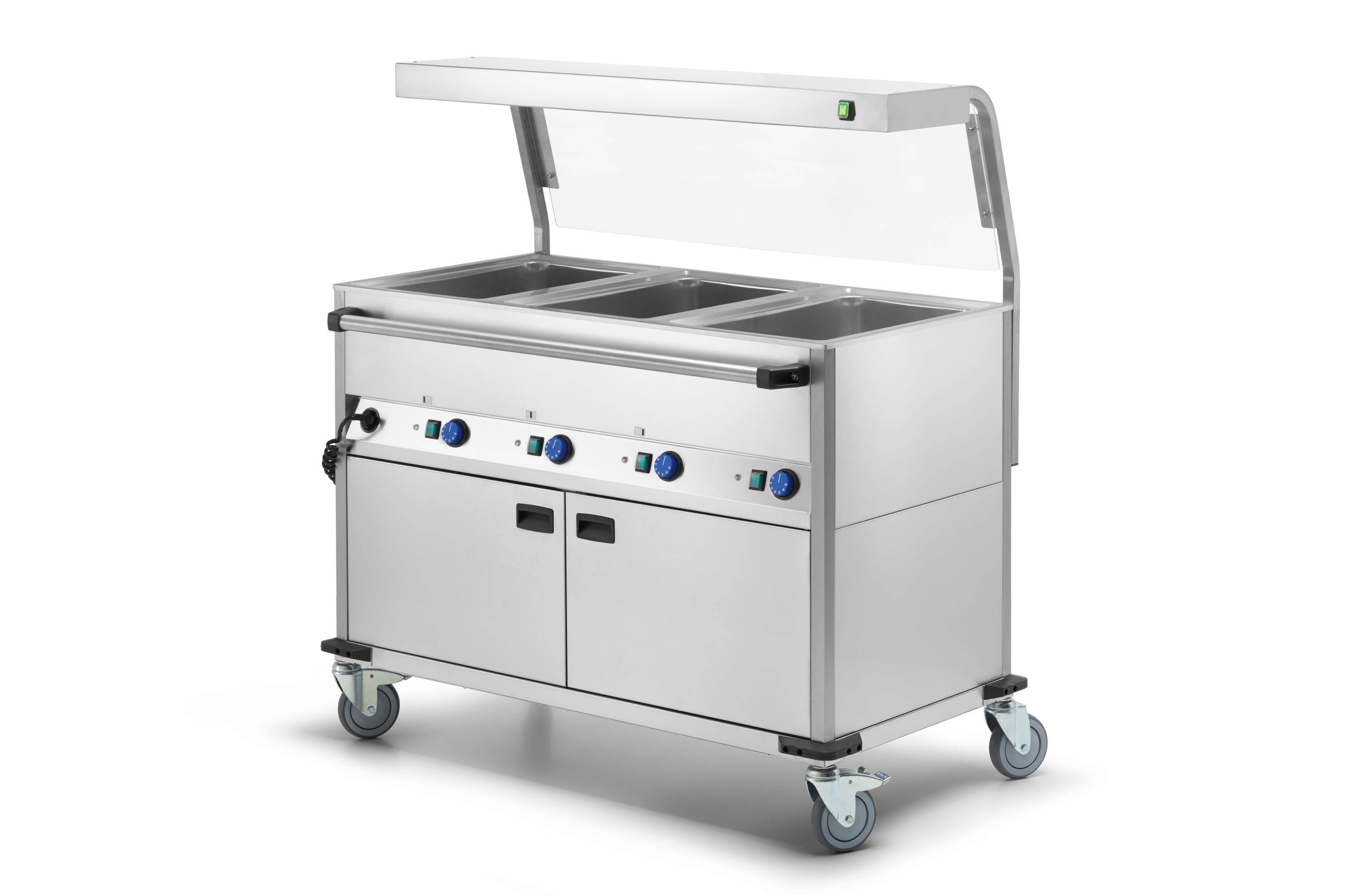 Mobiltherm Speisenausgabewagen mit Hustenschutz BWH3-L