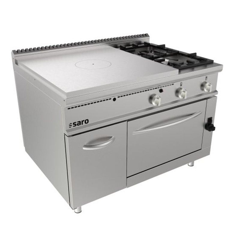 Saro Glühplattenherd 2 Brenner mit Gasbackofen LQ/TPG6NG