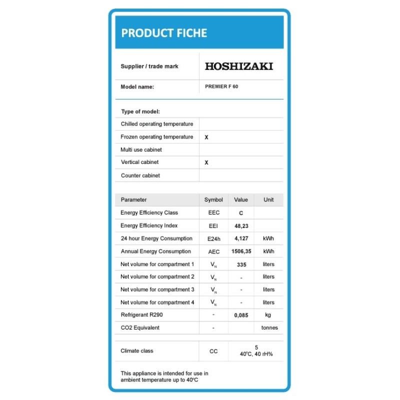 GRAM Tiefkühlschrank Premier F 60 L DR