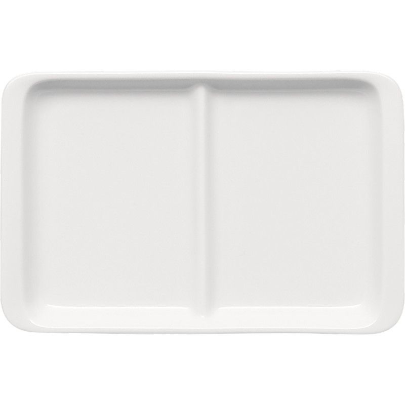 Bauscher Platte rechteckig mit Steg 21 cm - Serie b1100