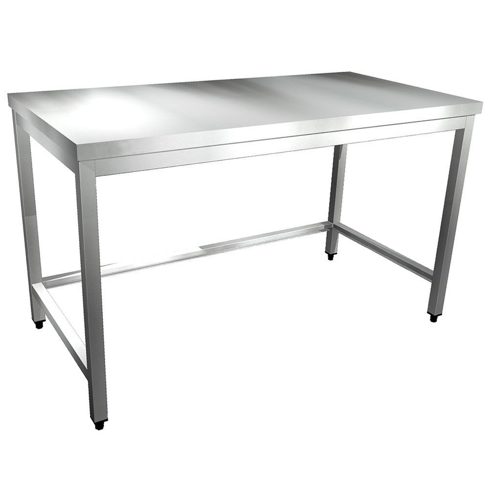 Edelstahl Arbeitstisch - B 2000 x T 600 mm - allseitig abgekantet