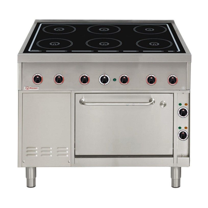 Berner Induktionsherd BIH6KTDB34 - mit 6 Kochstellen und Backofen
