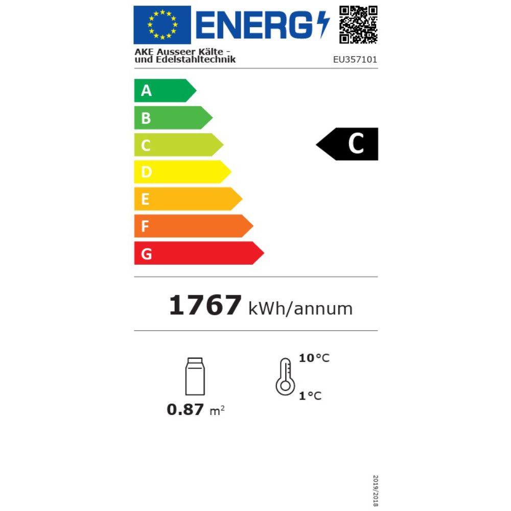 Nordcap Einbaukühlvitrine Gastro GR-112-87-E R290