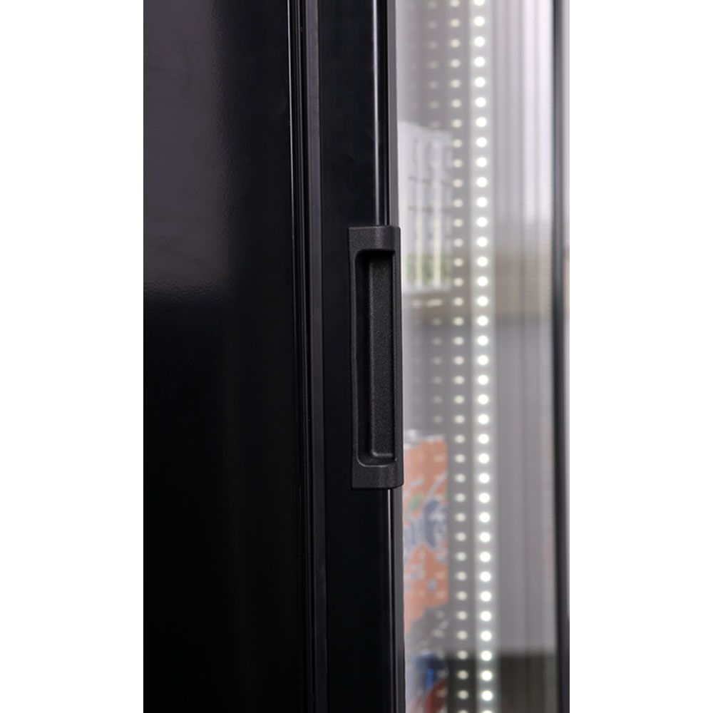 KBS Getränkekühlschrank FLK 365 - schwarz - mit Glastür