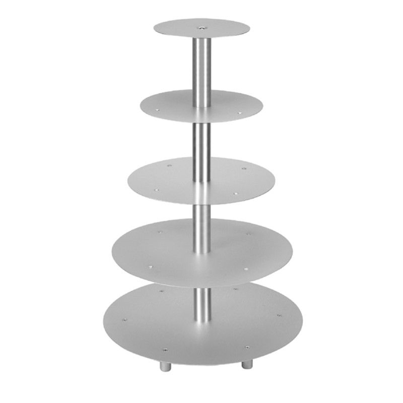 Etagen- Tortenständer / Hochzeitstortenständer, 5 Etagen - Aluminium