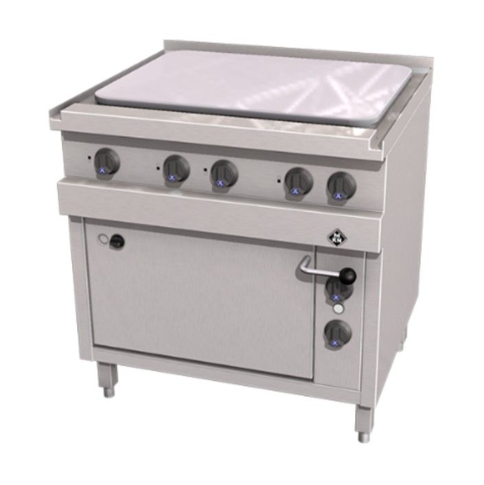 MKN Elektroherd Großkochfeld 4 Heizzonen hartverchromt mit E-Backofen 1½ GN - Optima 700