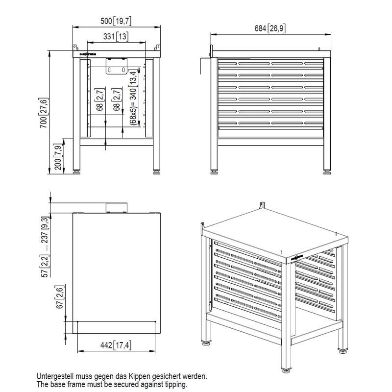 Convotherm Untergestell 7 Paar Einschubleisten - mini pro 10.10
