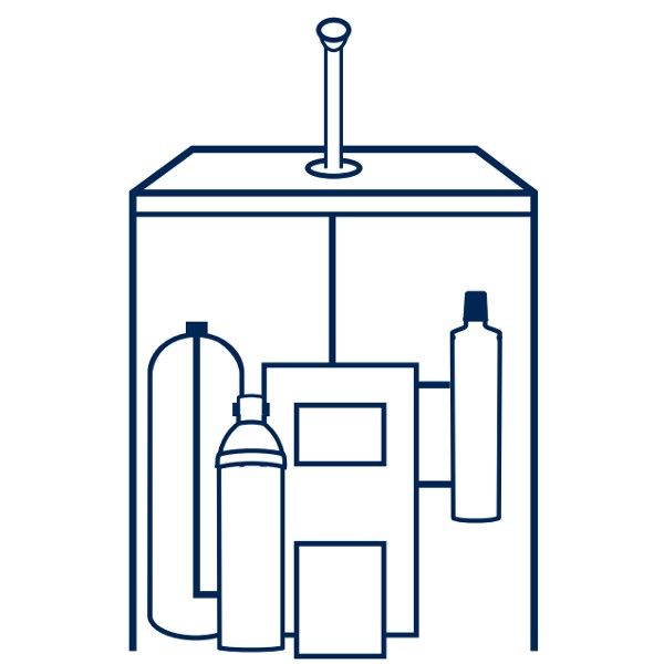 Brita Vivreau Einbau-Wasserspender Extra C-Tap 85 – heiß, still + sprudelnd Komplettset