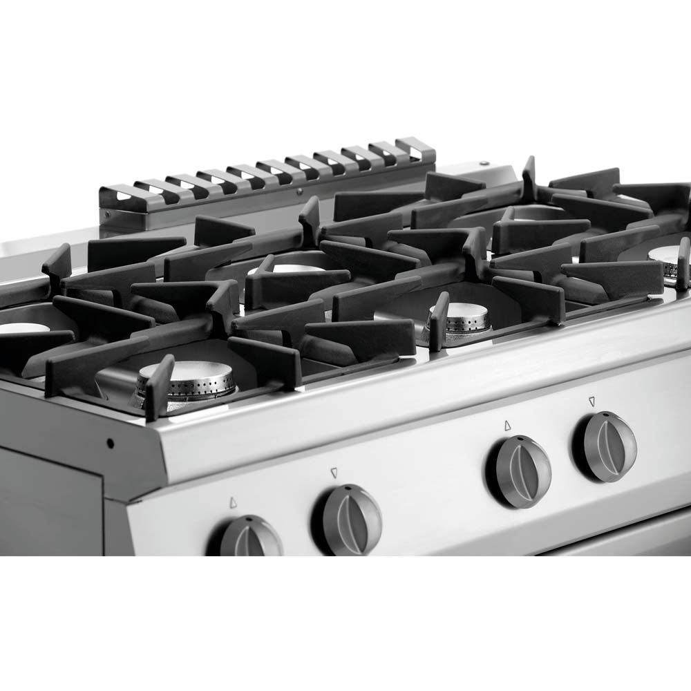 Bartscher Gasherd 6 Brenner mit Elektrobackofen - Serie 700