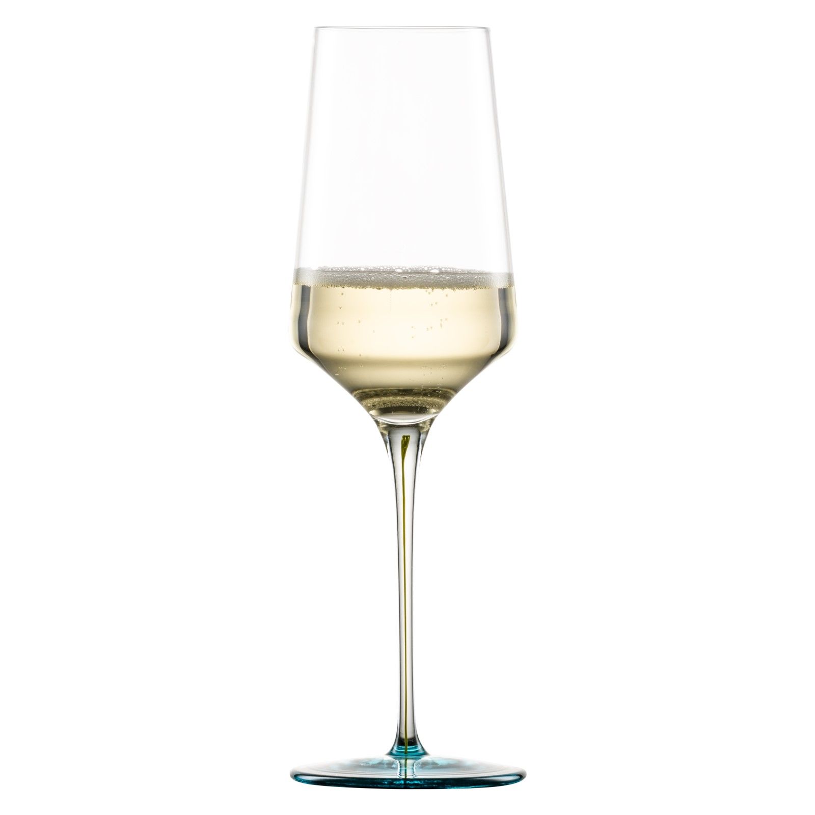 Sektglas mit Moussierpunkt - Smaragdgrün