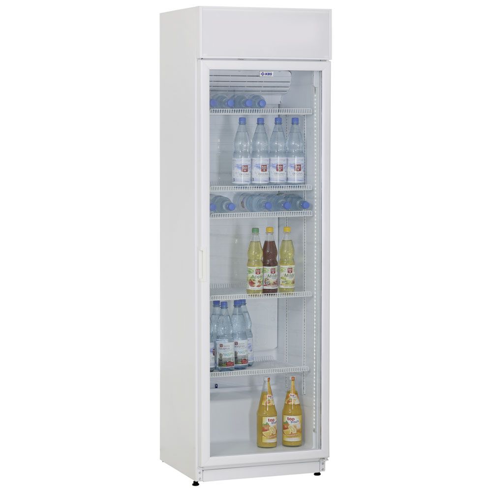 KBS Getränkekühlschrank FLK 365 - weiß - mit Glastür