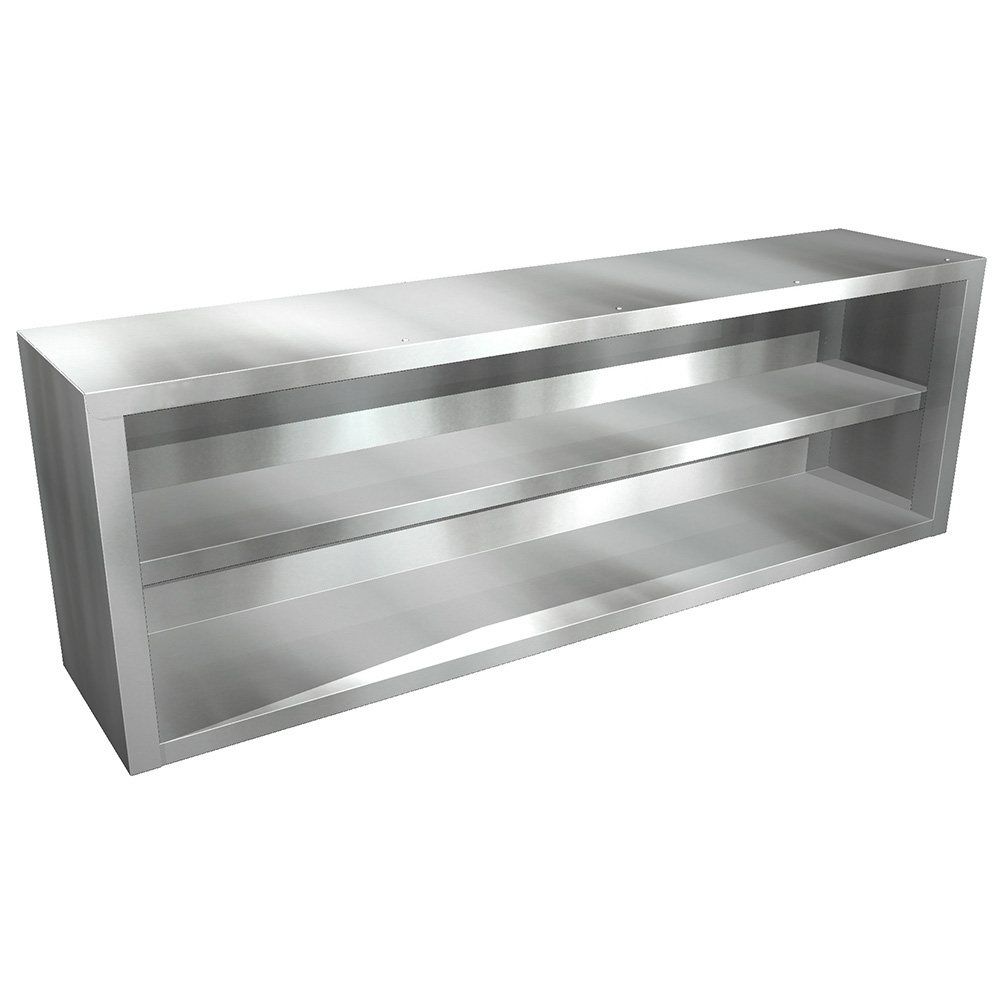 Edelstahl Wandhängeschrank B 1700 x T 400 - offen