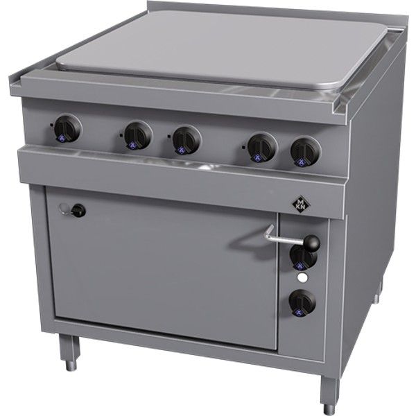 MKN Elektroherd Großkochfeld 4 Heizzonen hartverchromt mit E-Backofen 2/1 GN - Optima 850