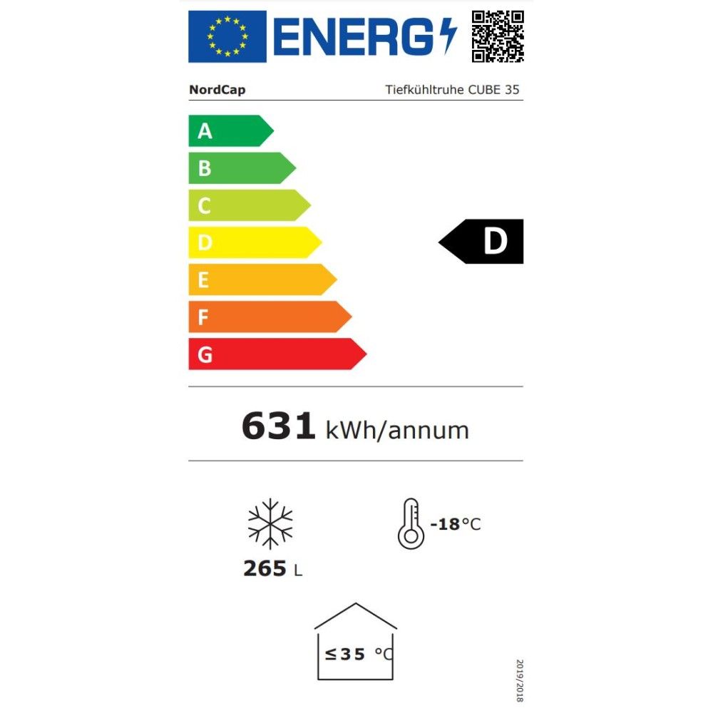 Nordcap Kühl-/Tiefkühltruhe CUBE Combi 35