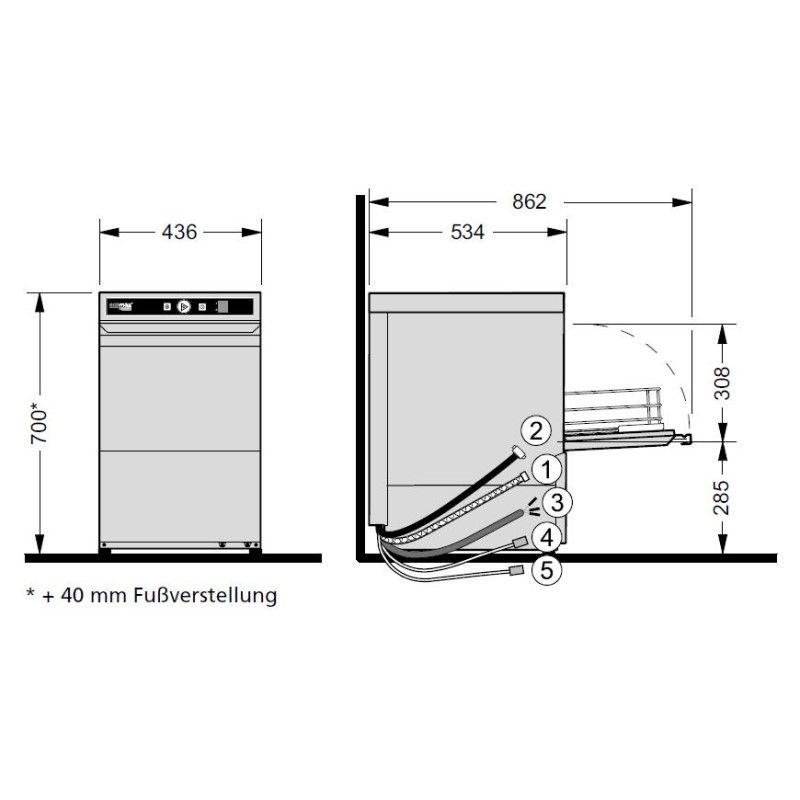 ecomax Gläserspülmaschine G404-10C
