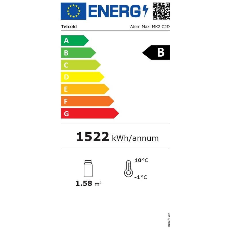 Nordcap Glastürkühlschrank ATOM MAXI 2T-BB