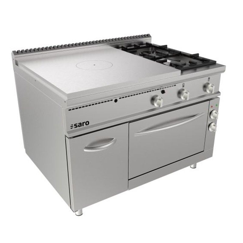 Saro Glühplattenherd 2 Brenner mit Elektrobackofen LQ/TPG6NE