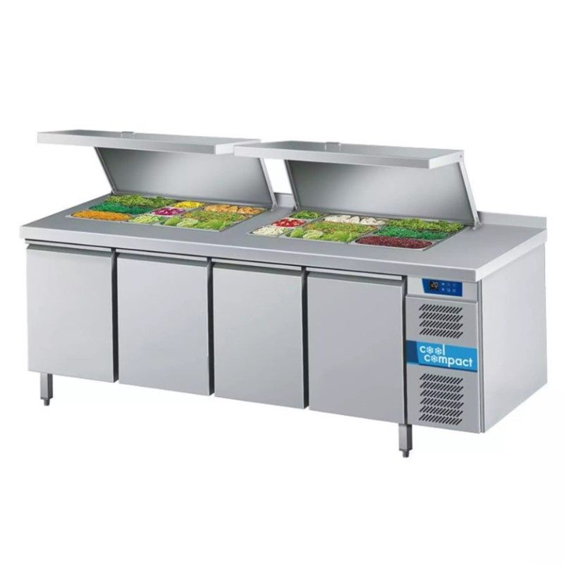 cool compact Saladette 650 mm - Aufkantung hinten