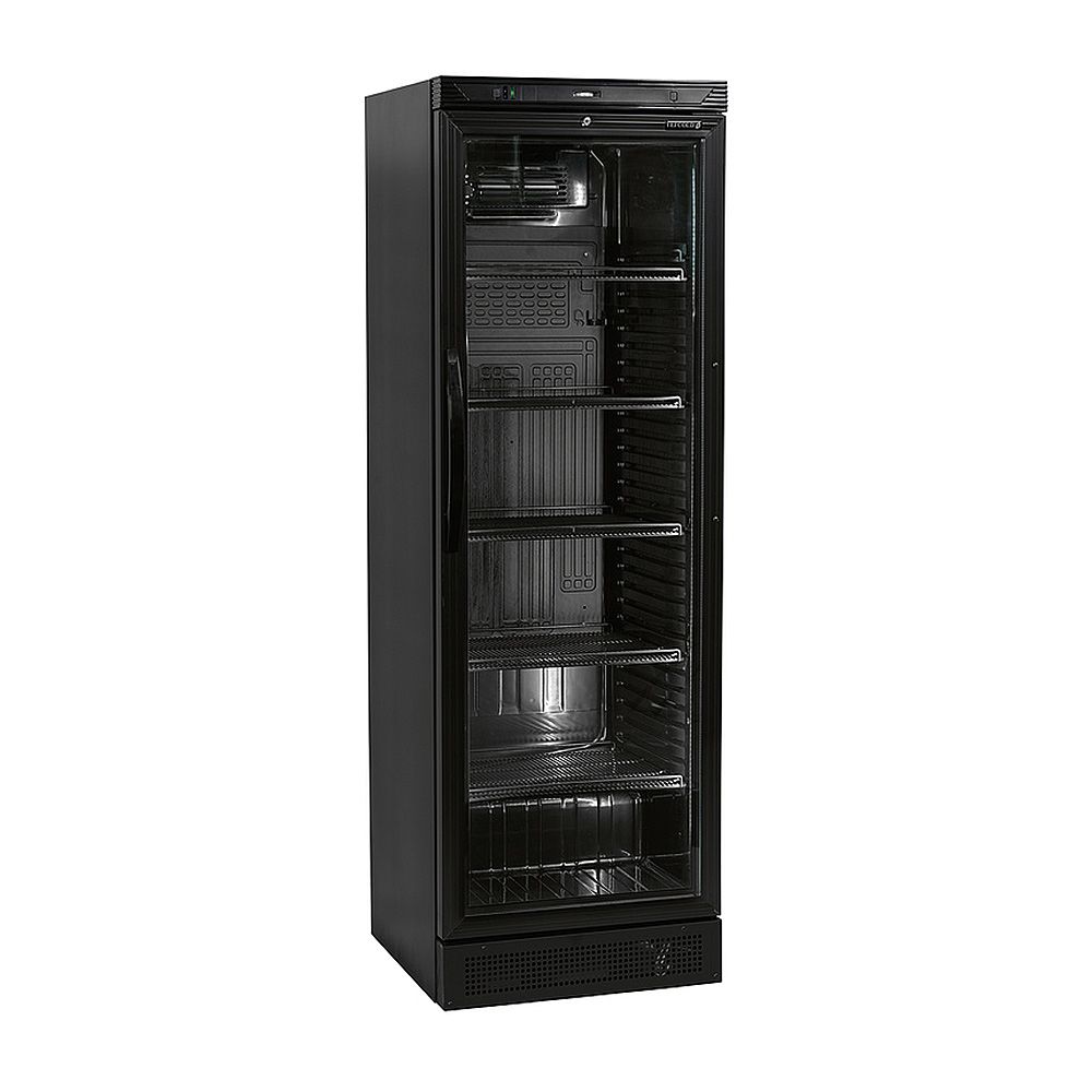 Nordcap Kühlschrank KU 385 G BLACK mit Glastür