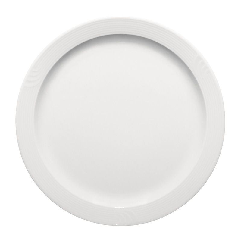 Bauscher Teller flach schmale Fahne Relief 25 cm - Serie carat