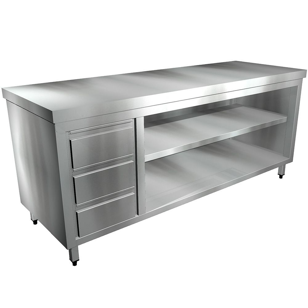 Arbeitsschrank - mit Schubladenblock - allseitig abgekantet -B 1900 x T 700 x H 850 mm