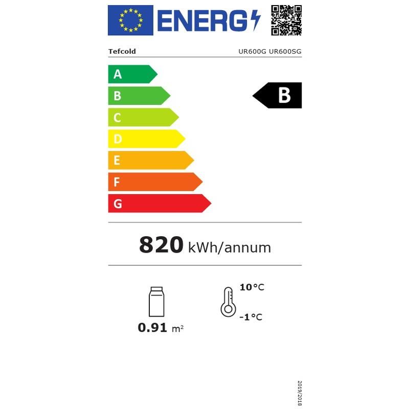 Nordcap COOL-LINE Umluft-Gewerbekühlschrank UKS 620-G BLACK
