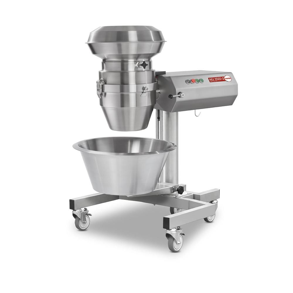 FEUMA Universalküchenmaschine HU 1020-2 mit Gemüseschneiderausstattung, Trichter, Untergestell