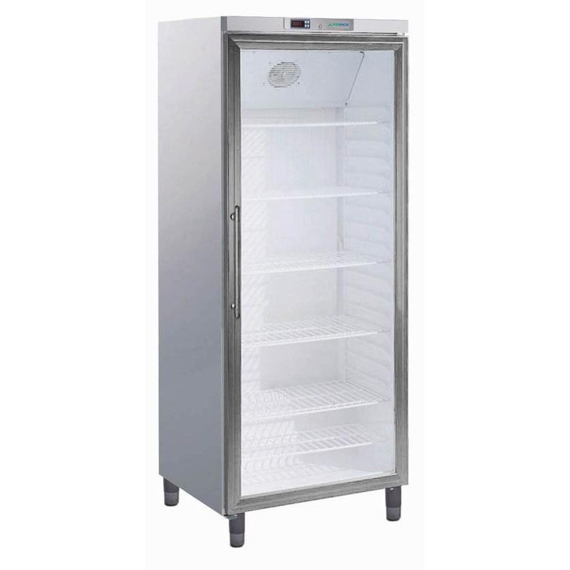 Alpeninox Kühlschrank KU 400-G CHR mit Glastür
