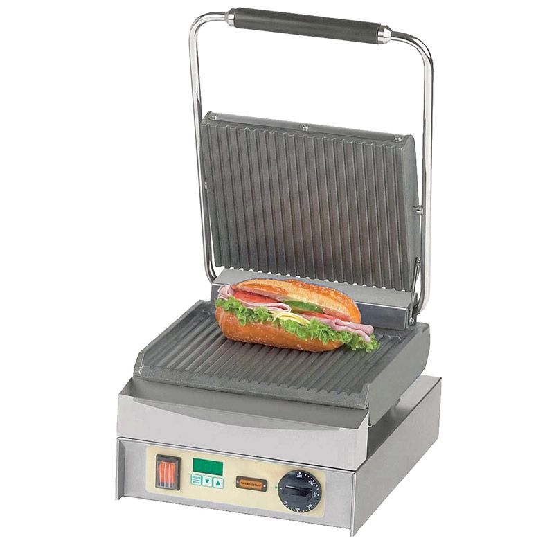 Kontaktgrill Panini Master | oben + unten geriffelt | mit Digitaltimer