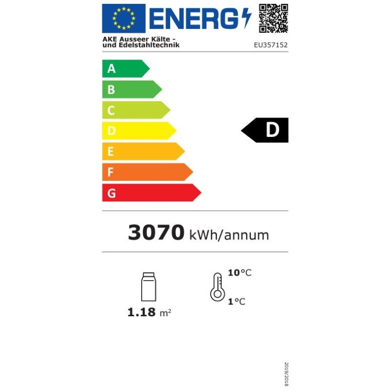 Nordcap Einbaukühlvitrine Gastro HCGR-145-87-E R290