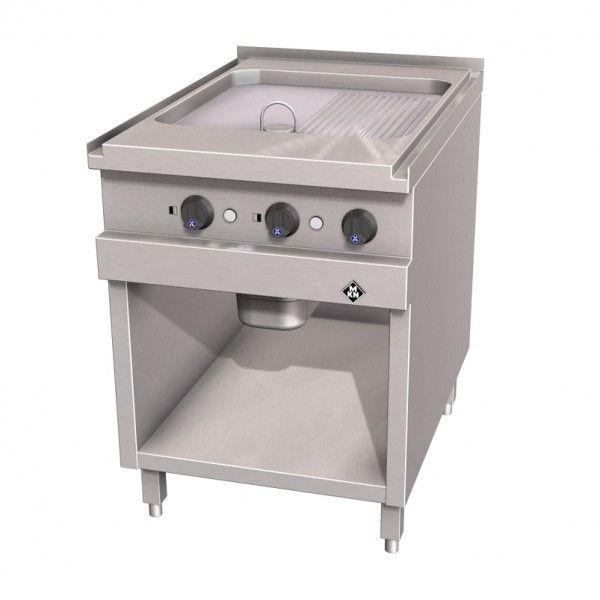 MKN Elektro-Griddleplatte 1 SUPRA Stahl glatt/geriffelt - Optima 850