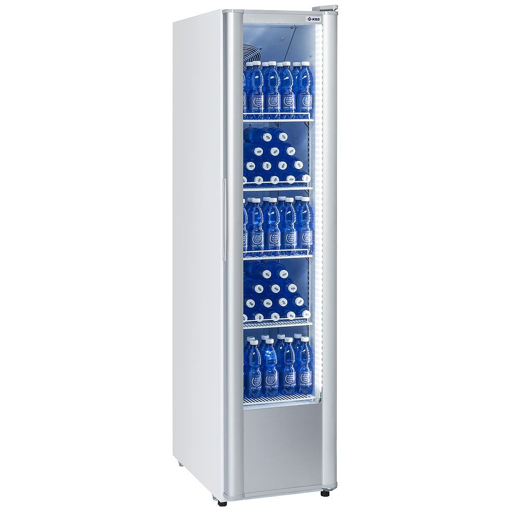 KBS Getränkekühlschrank 326 G Slim - weiß - mit Glastür