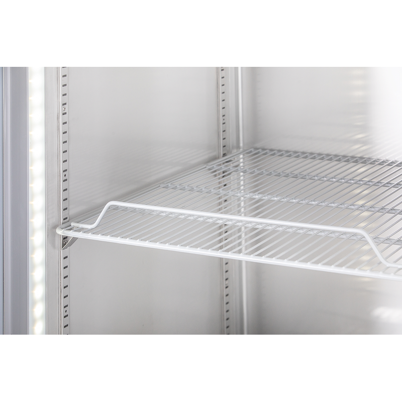 KBS Edelstahlkühlschrank mit Glastüren KU 1900 G