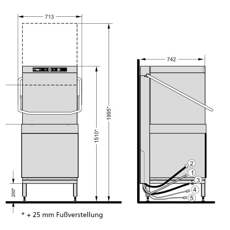 ecomax plus Haubenspülmaschine H615W-10D