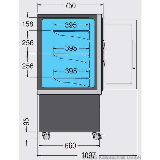 KBS Kuchenvitrine Karina 97