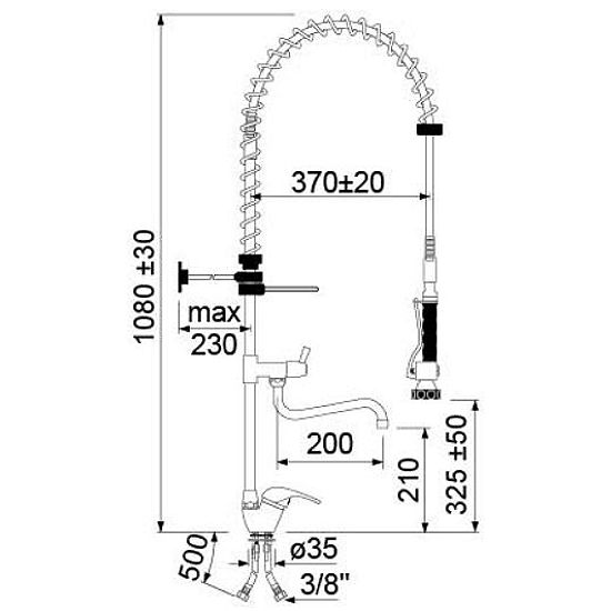 Profi Einloch Geschirrbrause Classic 548832 - Tischarmatur