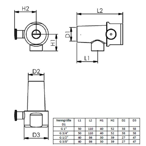 Echtermann Sicherheitsentleerhahn mit Innengewinde 3/8" Echtermann Sicherheitsentleerhahn mit Innengewinde 3/8"