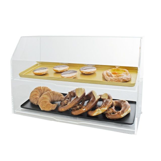 Thekenaufsteller / Vitrine für 2 Bleche 200 mm x 600 mm Thekenaufsteller / Vitrine für 2 Bleche 200 mm x 600 mm
