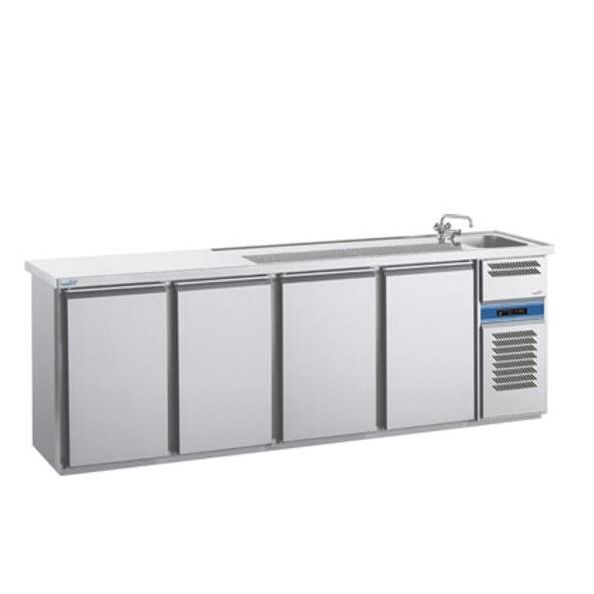 cool compact Biertheke MAGNOS [ 1 Becken rechts / 4 Türen ]