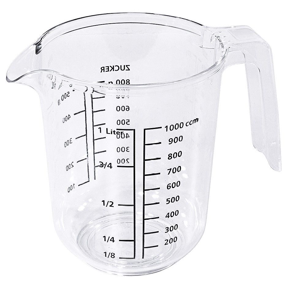Contacto Messbecher 3 Liter, Außenseite mit Skala, hitzeresitent bis +125°C  : : Küche, Haushalt & Wohnen