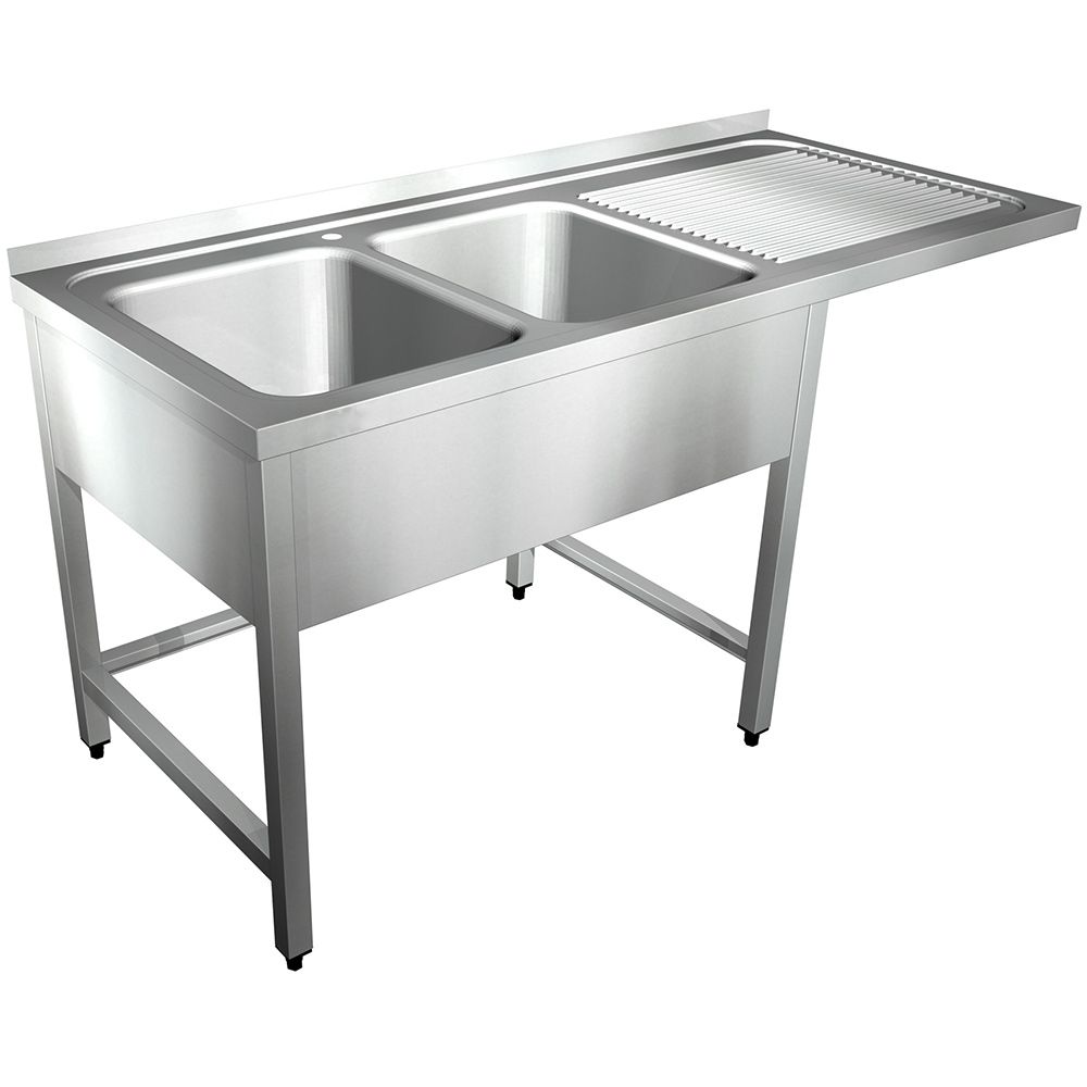 Spülcenter B 1600 x T 700, 2 Becken links Spülcenter B 1600 x T 700, 2 Becken links