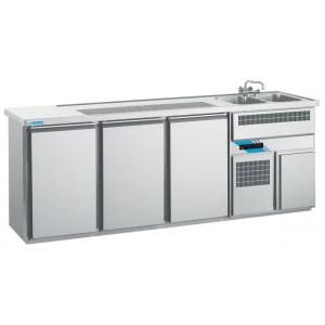 cool compact Biertheke MAGNOS [ 2 Becken rechts / 3 Türen ]