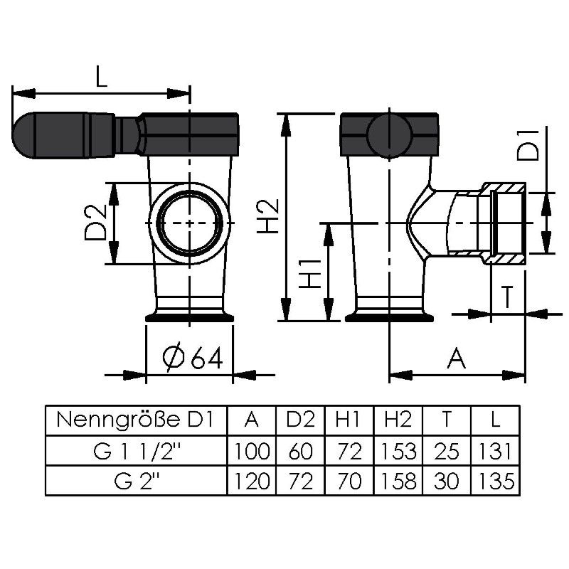 echtermann Sicherheitsentleerhahn   G 1 ½“ - 411-602/160 - DIN-CLAMP echtermann Sicherheitsentleerhahn   G 1 ½“ - 411-602/160 - DIN-CLAMP