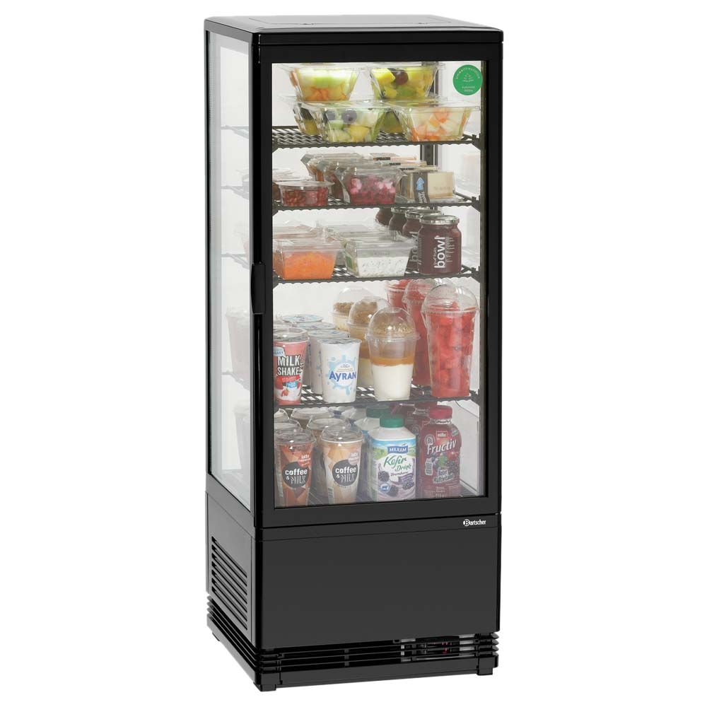 Bartscher Mini-Kühlvitrine 98L - schwarz Bartscher Mini-Kühlvitrine 98L - schwarz
